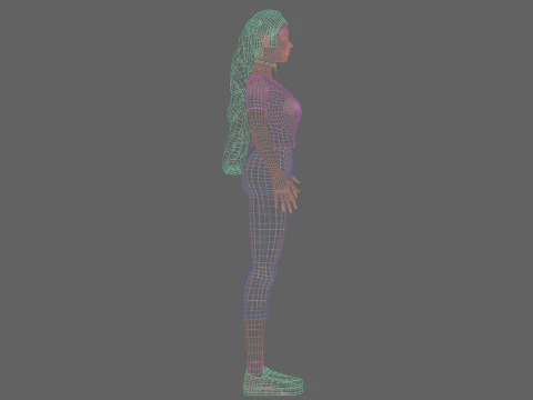 Standard cute Woman V32763 3D Model