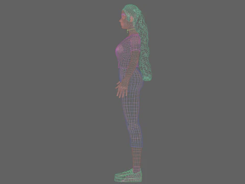 Standard cute Woman V32763 3D Model