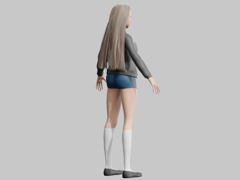Stylized cute Woman V31433 Modelo 3D