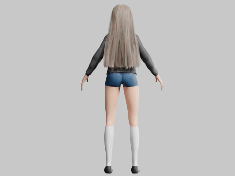 Stylized cute Woman V31433 Modelo 3D