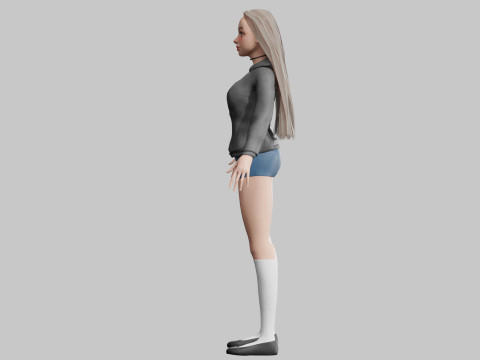 Stylized cute Woman V31433 Modelo 3D