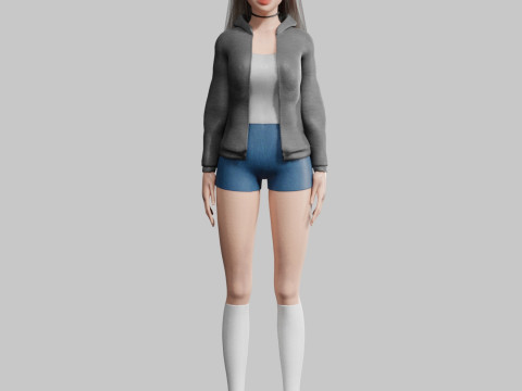 Stylized cute Woman V31433 Modelo 3D