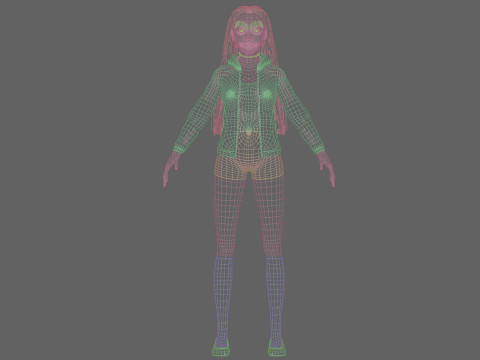 Stylized cute Woman V31433 Modelo 3D