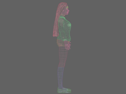 Stylized cute Woman V31433 Modelo 3D