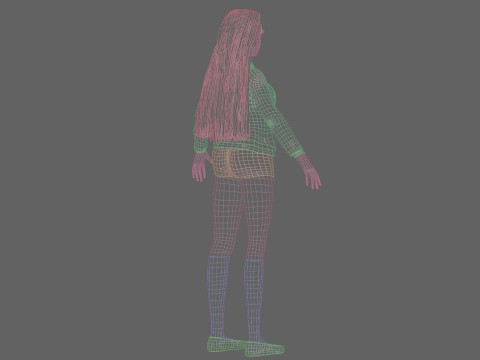Stylized cute Woman V31433 Modelo 3D