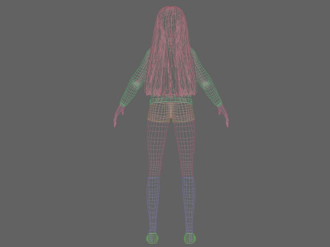 Stylized cute Woman V31433 Modelo 3D