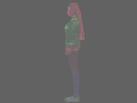 Stylized cute Woman V31433 Modelo 3D