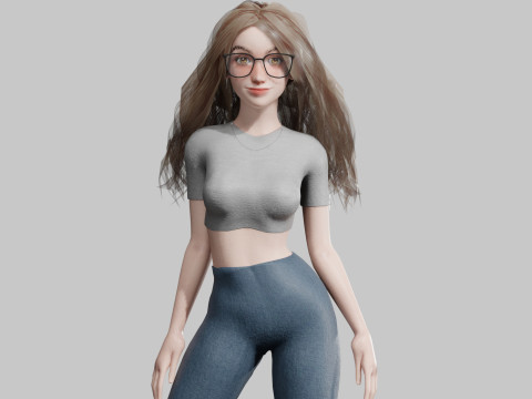 Stylized Pretty Woman V34121 3D मॉडल