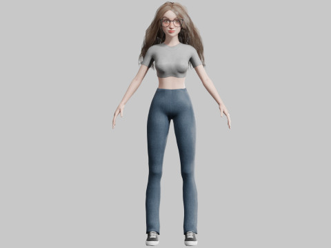 Stylized Pretty Woman V34121 Modelo 3D