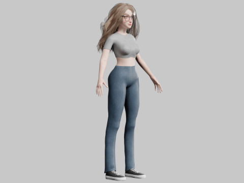 Stylized Pretty Woman V34121 Modelo 3D