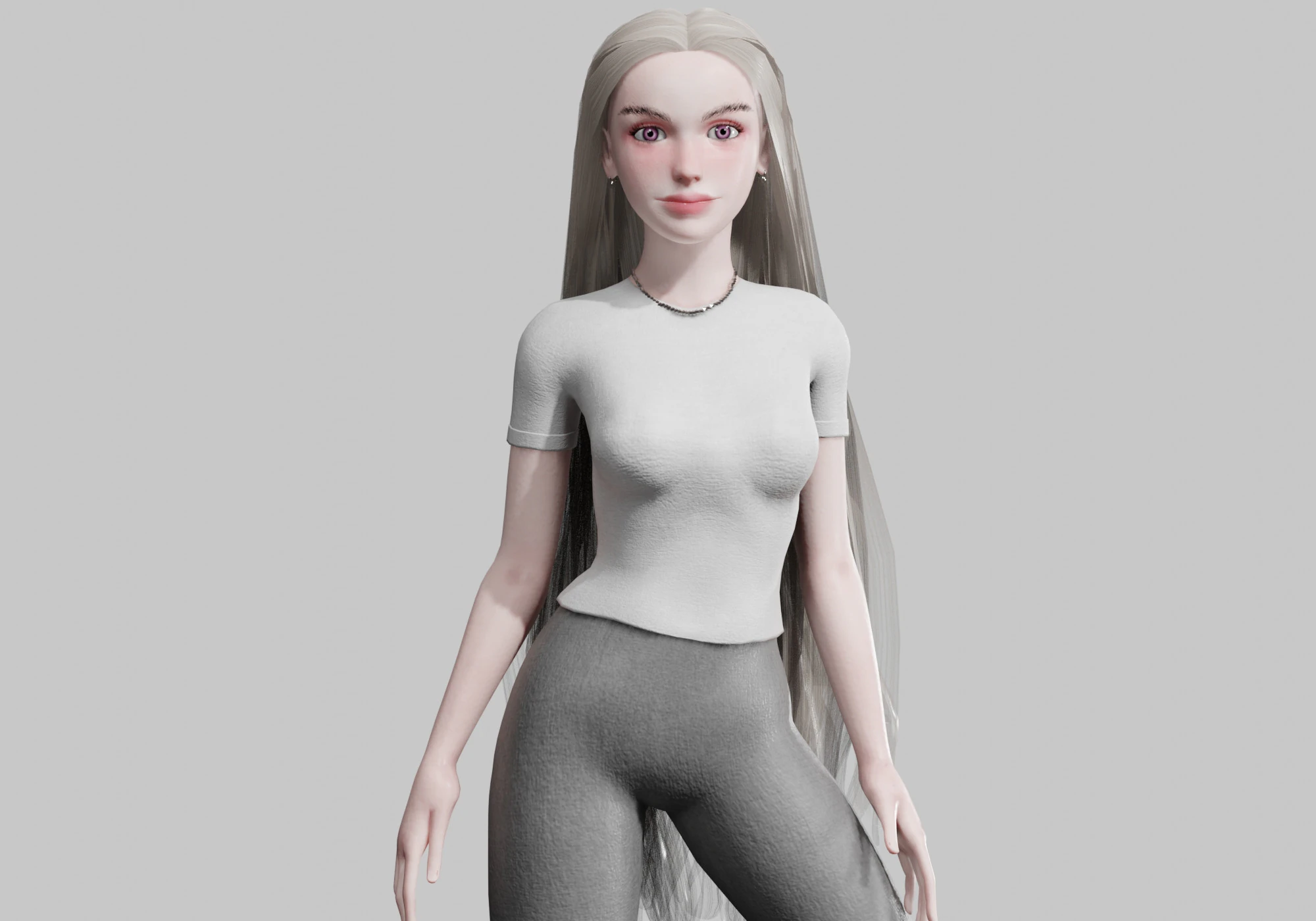 Sweet cute Woman V34219 3D Model .c4d .max .obj .3ds .fbx .stl .blend 