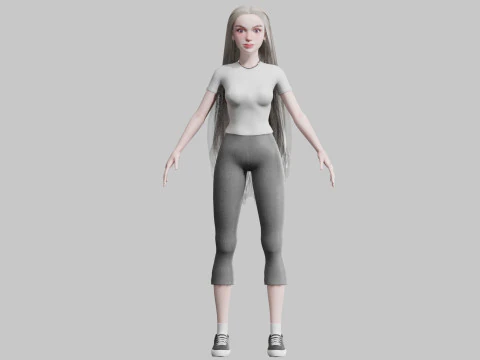 Sweet cute Woman V34219 3D Model