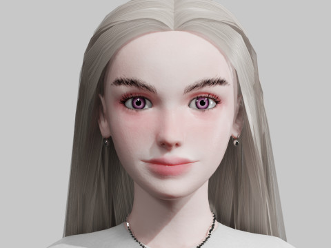 Sweet cute Woman V34219 3D 模型
