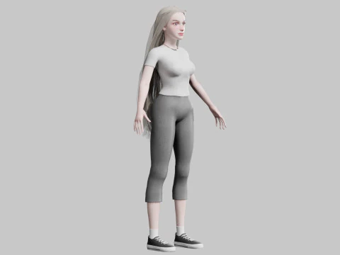 Sweet cute Woman V34219 3D Model