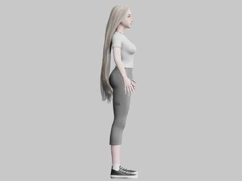 Sweet cute Woman V34219 3D Model