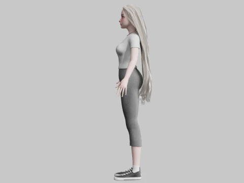 Sweet cute Woman V34219 3D Model
