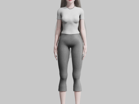 Sweet cute Woman V34219 3D 模型
