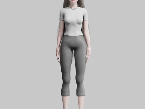 Sweet cute Woman V34219 3D Model
