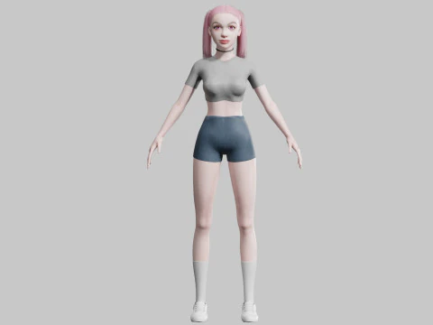 Sweet Pretty Woman V22330 3D Model