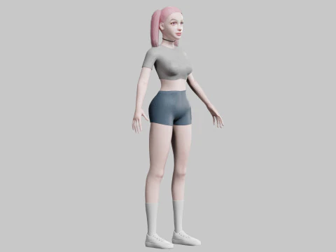 Sweet Pretty Woman V22330 3D Model