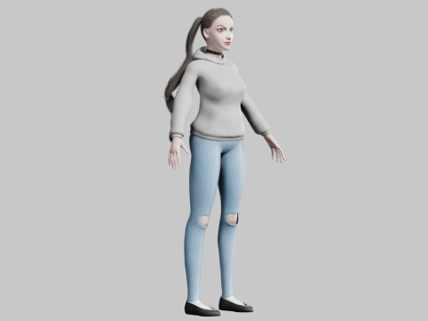 Teen Pretty Woman V26575 Model 3D