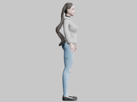 Teen Pretty Woman V26575 Model 3D