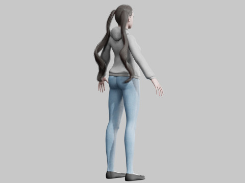 Teen Pretty Woman V26575 Model 3D