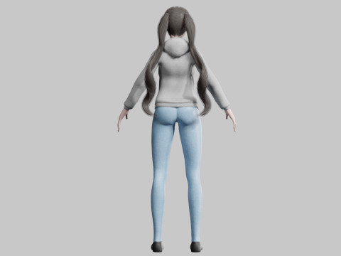 Teen Pretty Woman V26575 Model 3D