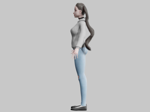 Teen Pretty Woman V26575 Model 3D
