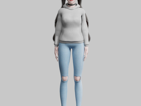 Teen Pretty Woman V26575 Model 3D