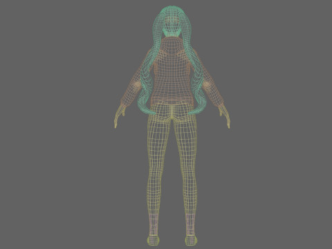 Teen Pretty Woman V26575 Model 3D