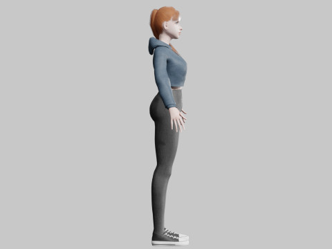 Young cute Woman V24637 Modelo 3D