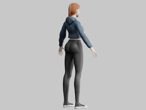 Young cute Woman V24637 Modelo 3D