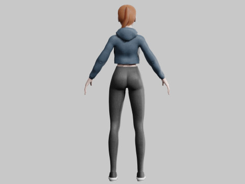 Young cute Woman V24637 Modelo 3D