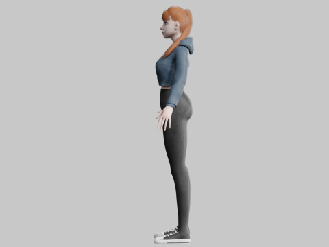 Young cute Woman V24637 Modelo 3D