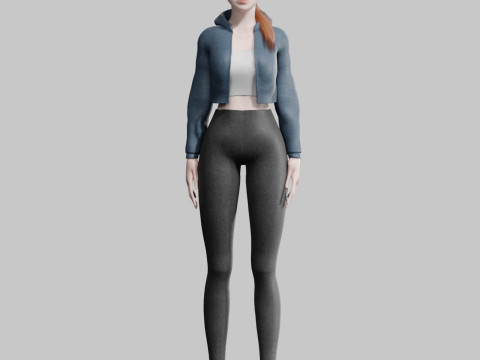 Young cute Woman V24637 Modelo 3D