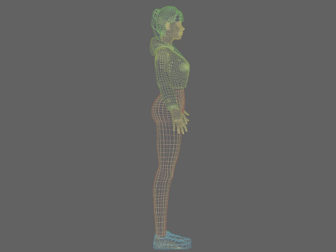 Young cute Woman V24637 Modelo 3D