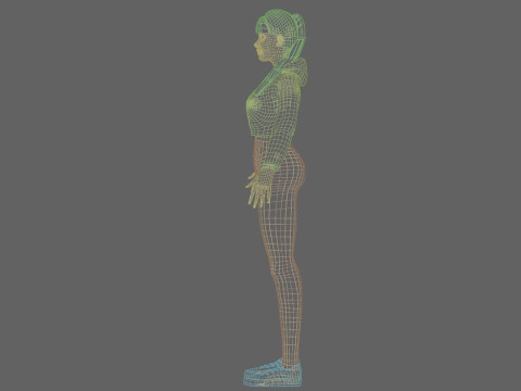 Young cute Woman V24637 Modelo 3D