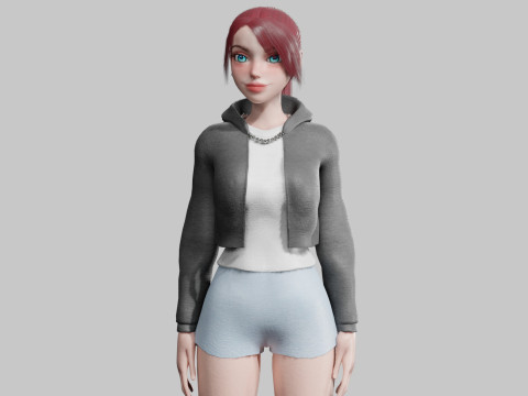 Basic Beautiful woman V27693 3D Model
