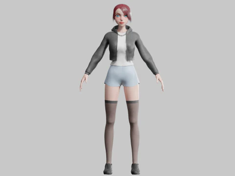 Basic Beautiful woman V27693 3D Model