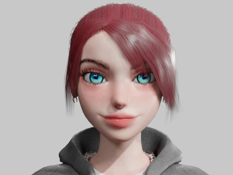 Basic Beautiful woman V27693 3D Model