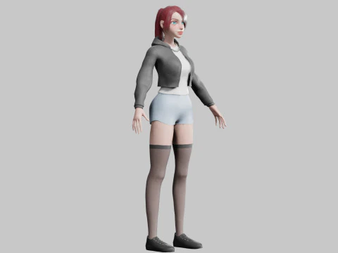 Basic Beautiful woman V27693 3D Model