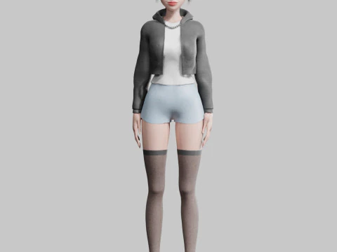 Basic Beautiful woman V27693 3D Model