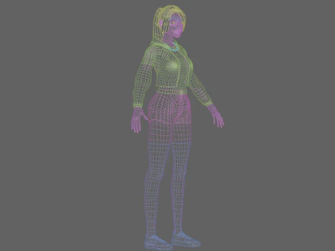 Basic Beautiful woman V27693 3D Model
