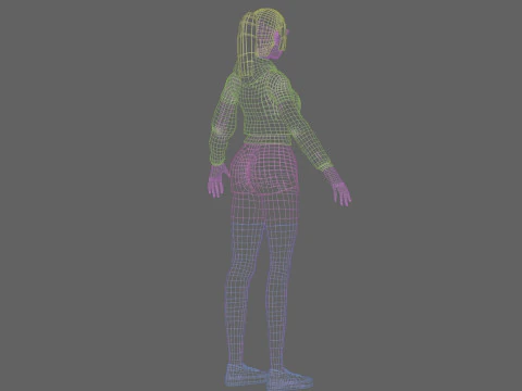 Basic Beautiful woman V27693 3D Model