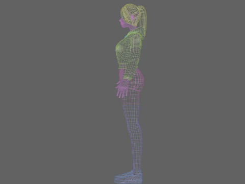Basic Beautiful woman V27693 3D Model