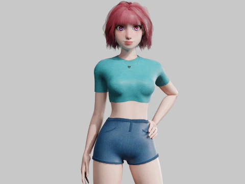 B&aacute;sico cl&aacute;sico mujer V31401 Modelo 3D
