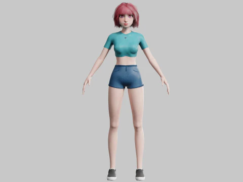 Basic classic woman V31401 3D Model