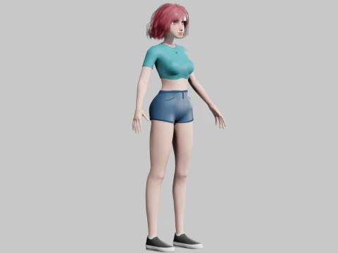Basic classic woman V31401 3D Model