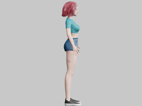 Basic classic woman V31401 3D Model